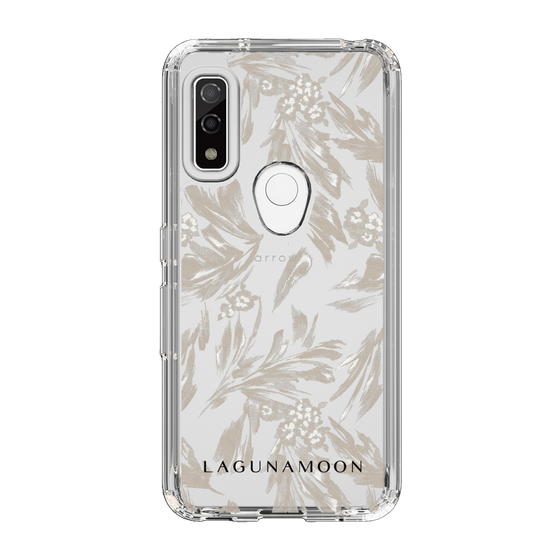 Slim Protection Case［ LAGUNAMOON - BotanicalJacquard - Clear×Beige ］