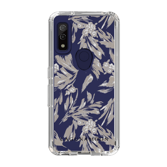 Slim Protection Case［ LAGUNAMOON - BotanicalJacquard - Clear×Beige ］