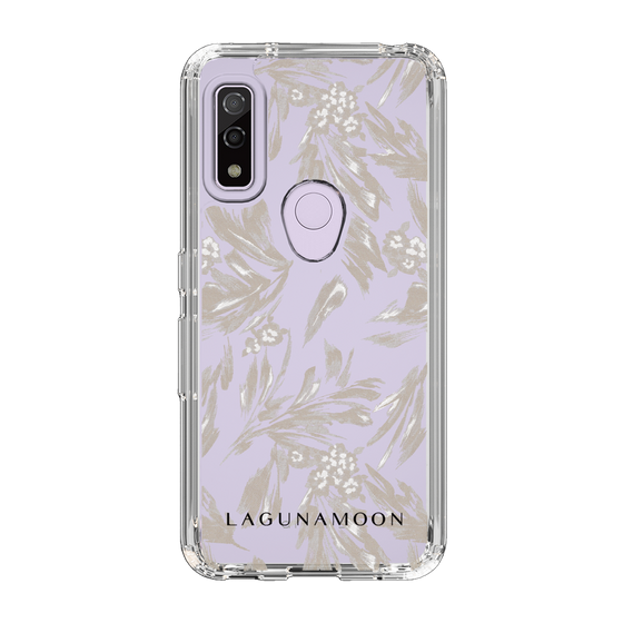 Slim Protection Case［ LAGUNAMOON - BotanicalJacquard - Clear×Beige ］