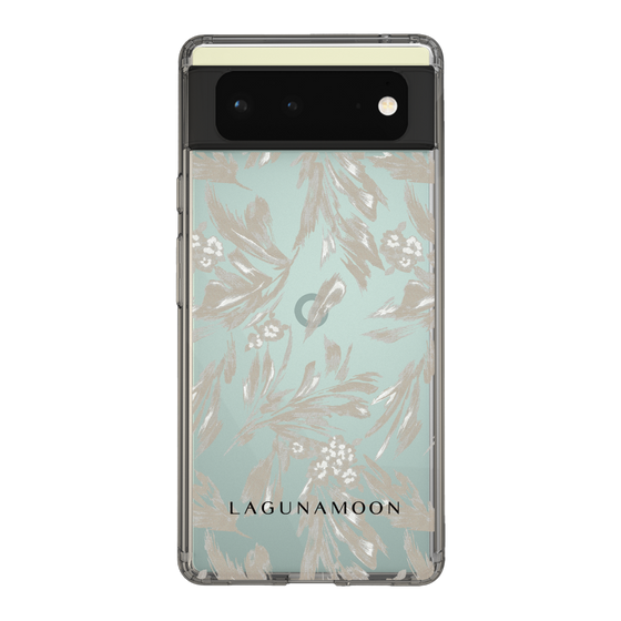 Slim Protection Case［ LAGUNAMOON - BotanicalJacquard - Clear×Beige ］