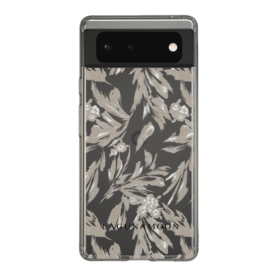 Slim Protection Case［ LAGUNAMOON - BotanicalJacquard - Clear×Beige ］