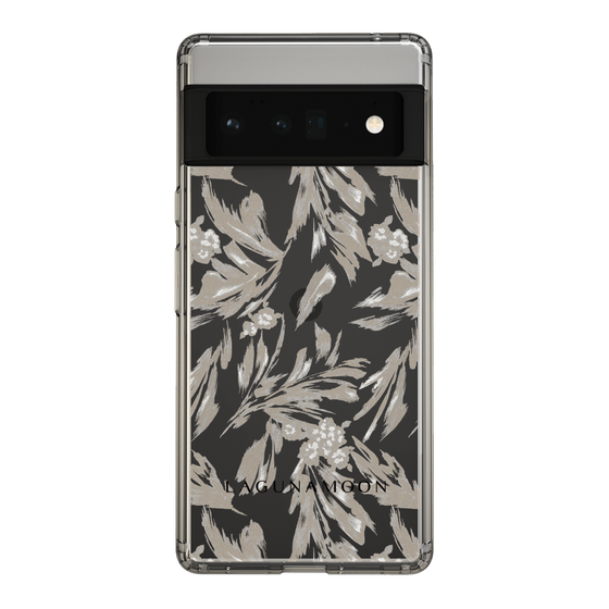 Slim Protection Case［ LAGUNAMOON - BotanicalJacquard - Clear×Beige ］