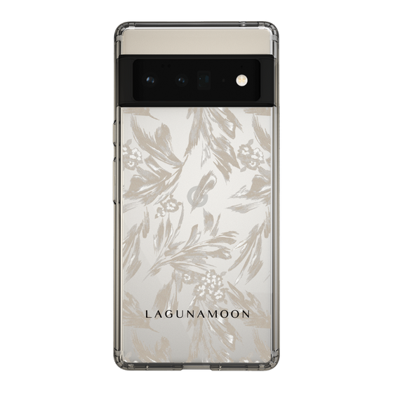 Slim Protection Case［ LAGUNAMOON - BotanicalJacquard - Clear×Beige ］