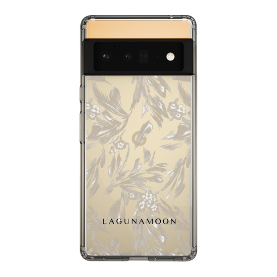 Slim Protection Case［ LAGUNAMOON - BotanicalJacquard - Clear×Beige ］