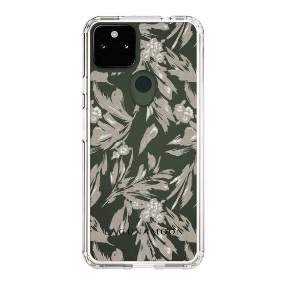 Slim Protection Case［ LAGUNAMOON - BotanicalJacquard - Clear×Beige ］