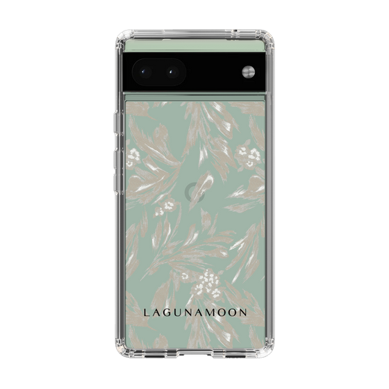 Slim Protection Case［ LAGUNAMOON - BotanicalJacquard - Clear×Beige ］