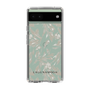 Slim Protection Case［ LAGUNAMOON - BotanicalJacquard - Clear×Beige ］