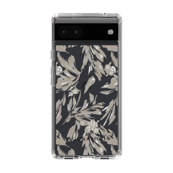 Slim Protection Case［ LAGUNAMOON - BotanicalJacquard - Clear×Beige ］