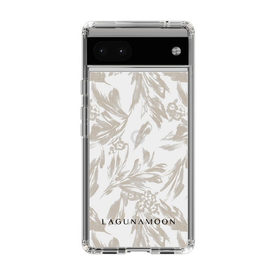 Slim Protection Case［ LAGUNAMOON - BotanicalJacquard - Clear×Beige ］