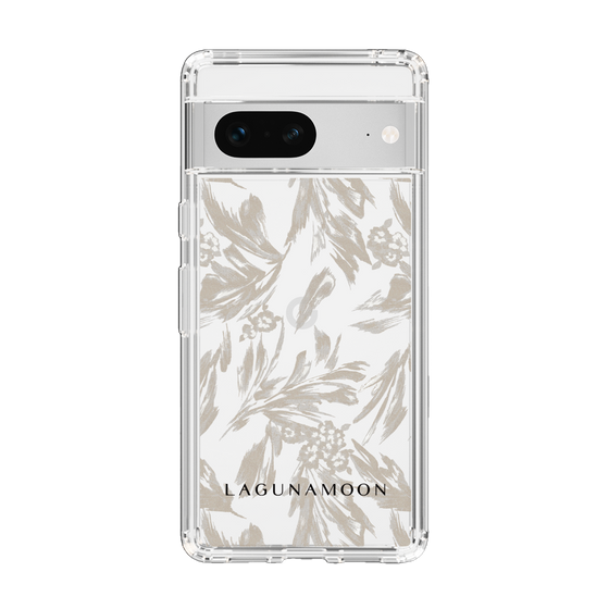 Slim Protection Case［ LAGUNAMOON - BotanicalJacquard - Clear×Beige ］