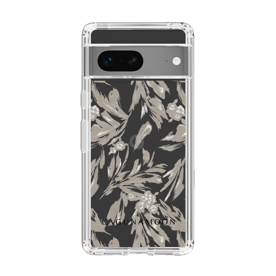 Slim Protection Case［ LAGUNAMOON - BotanicalJacquard - Clear×Beige ］