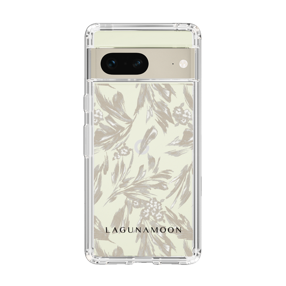 Slim Protection Case［ LAGUNAMOON - BotanicalJacquard - Clear×Beige ］