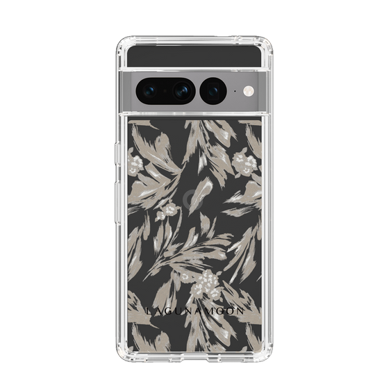 Slim Protection Case［ LAGUNAMOON - BotanicalJacquard - Clear×Beige ］