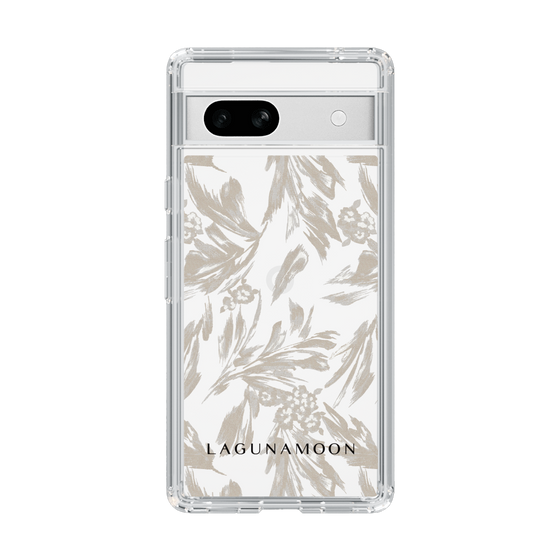 Slim Protection Case［ LAGUNAMOON - BotanicalJacquard - Clear×Beige ］
