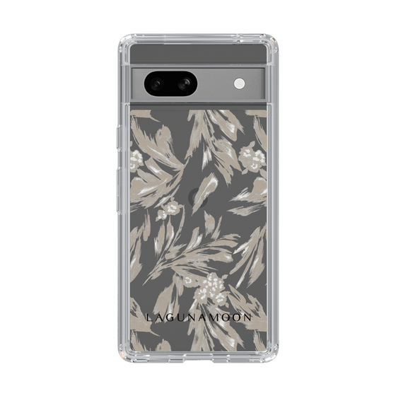 Slim Protection Case［ LAGUNAMOON - BotanicalJacquard - Clear×Beige ］