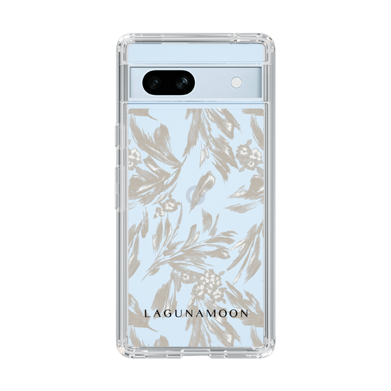 Slim Protection Case［ LAGUNAMOON - BotanicalJacquard - Clear×Beige ］