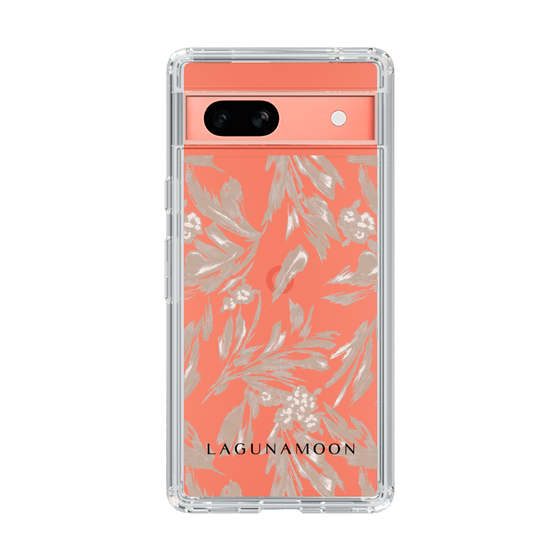 Slim Protection Case［ LAGUNAMOON - BotanicalJacquard - Clear×Beige ］