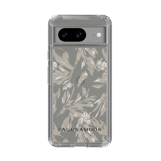 Slim Protection Case［ LAGUNAMOON - BotanicalJacquard - Clear×Beige ］