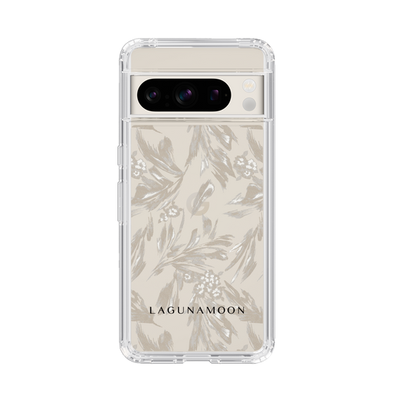 Slim Protection Case［ LAGUNAMOON - BotanicalJacquard - Clear×Beige ］