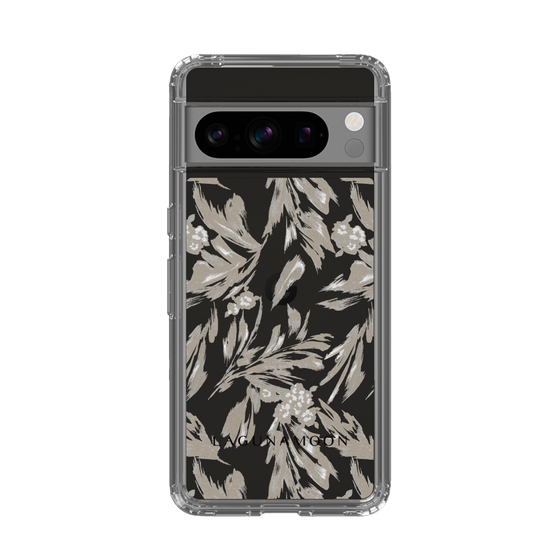 Slim Protection Case［ LAGUNAMOON - BotanicalJacquard - Clear×Beige ］