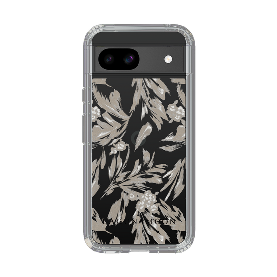 Slim Protection Case［ LAGUNAMOON - BotanicalJacquard - Clear×Beige ］