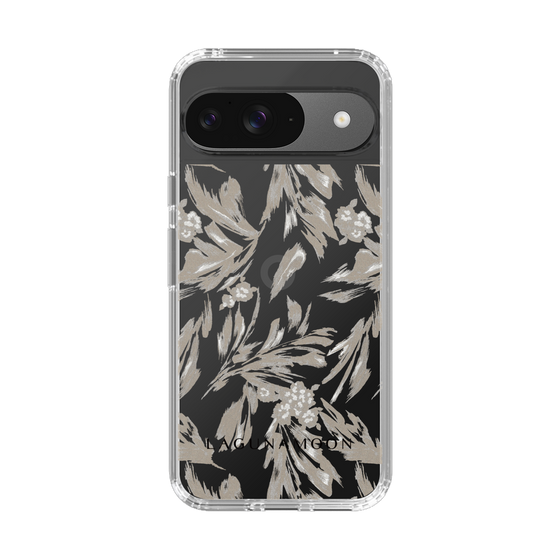 Slim Protection Case［ LAGUNAMOON - BotanicalJacquard - Clear×Beige ］