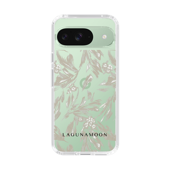 Slim Protection Case［ LAGUNAMOON - BotanicalJacquard - Clear×Beige ］