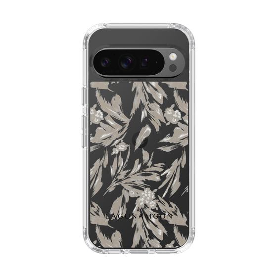 Slim Protection Case［ LAGUNAMOON - BotanicalJacquard - Clear×Beige ］