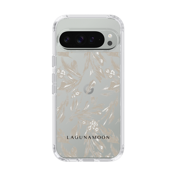 Slim Protection Case［ LAGUNAMOON - BotanicalJacquard - Clear×Beige ］