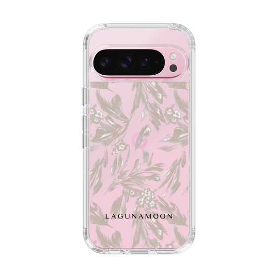 Slim Protection Case［ LAGUNAMOON - BotanicalJacquard - Clear×Beige ］