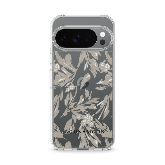 Slim Protection Case［ LAGUNAMOON - BotanicalJacquard - Clear×Beige ］