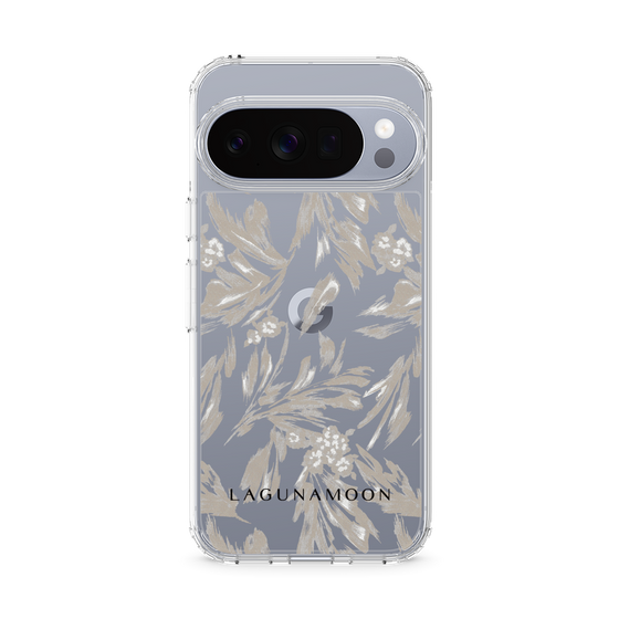 Slim Protection Case［ LAGUNAMOON - BotanicalJacquard - Clear×Beige ］