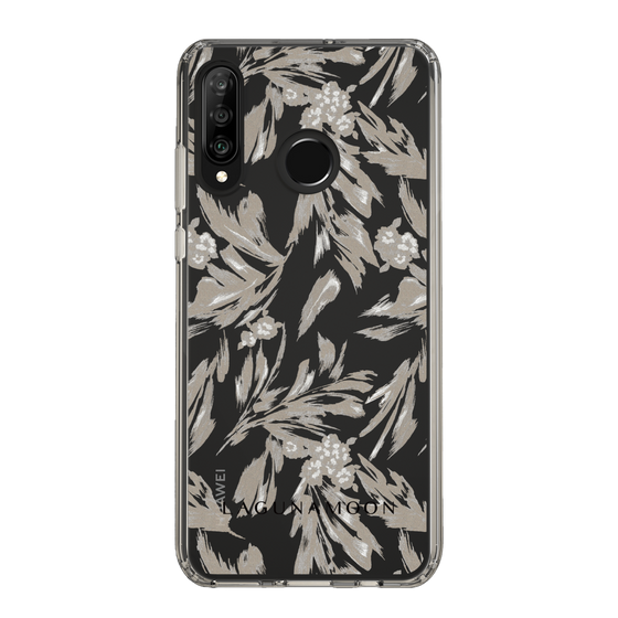 Slim Protection Case［ LAGUNAMOON - BotanicalJacquard - Clear×Beige ］