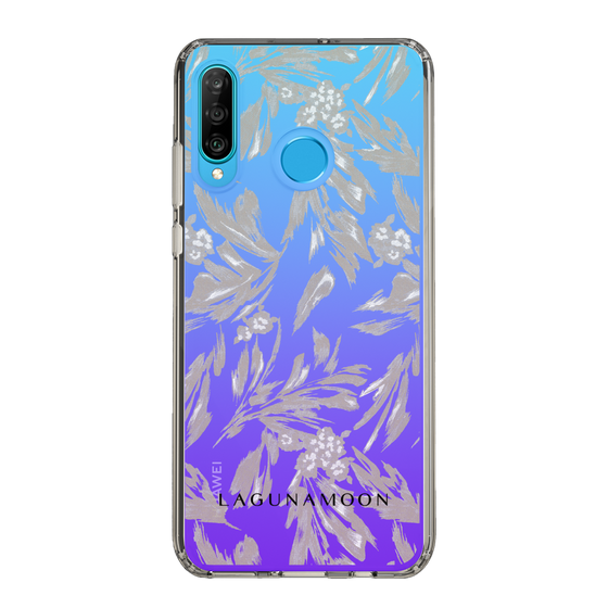 Slim Protection Case［ LAGUNAMOON - BotanicalJacquard - Clear×Beige ］