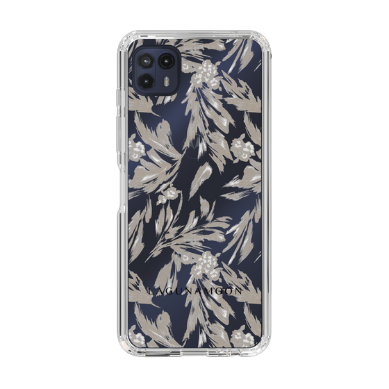 Slim Protection Case［ LAGUNAMOON - BotanicalJacquard - Clear×Beige ］