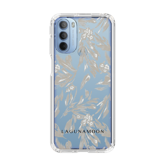 Slim Protection Case［ LAGUNAMOON - BotanicalJacquard - Clear×Beige ］