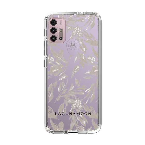 Slim Protection Case［ LAGUNAMOON - BotanicalJacquard - Clear×Beige ］