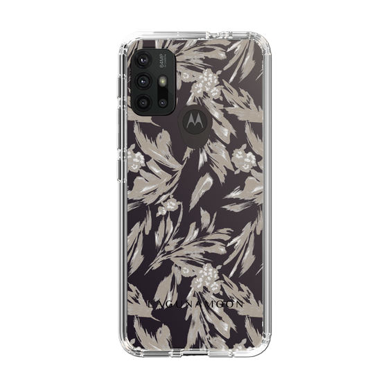 Slim Protection Case［ LAGUNAMOON - BotanicalJacquard - Clear×Beige ］