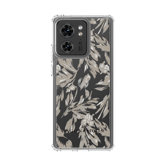 Slim Protection Case［ LAGUNAMOON - BotanicalJacquard - Clear×Beige ］