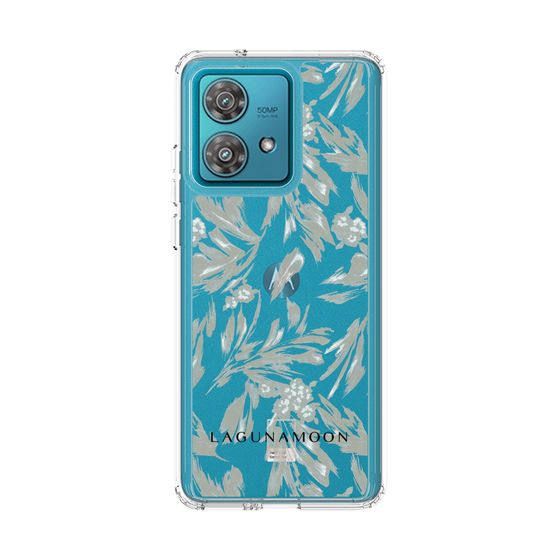 Slim Protection Case［ LAGUNAMOON - BotanicalJacquard - Clear×Beige ］