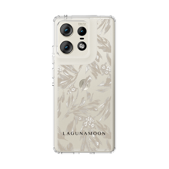 Slim Protection Case［ LAGUNAMOON - BotanicalJacquard - Clear×Beige ］