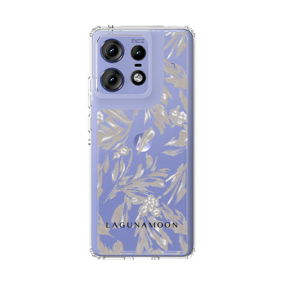 Slim Protection Case［ LAGUNAMOON - BotanicalJacquard - Clear×Beige ］