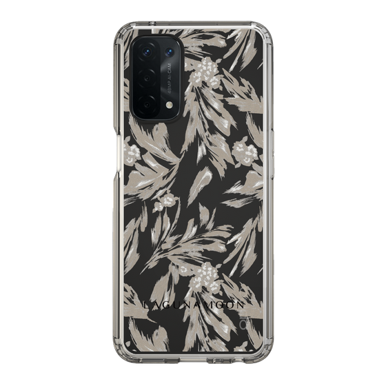 Slim Protection Case［ LAGUNAMOON - BotanicalJacquard - Clear×Beige ］