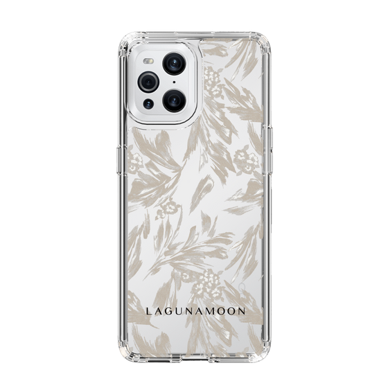 Slim Protection Case［ LAGUNAMOON - BotanicalJacquard - Clear×Beige ］