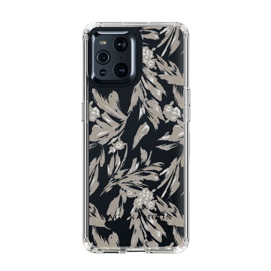 Slim Protection Case［ LAGUNAMOON - BotanicalJacquard - Clear×Beige ］