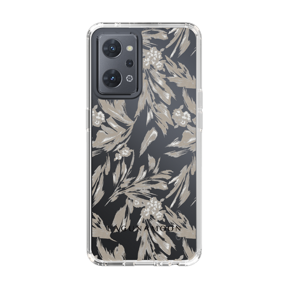 Slim Protection Case［ LAGUNAMOON - BotanicalJacquard - Clear×Beige ］
