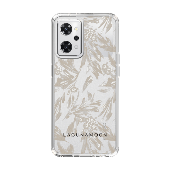 Slim Protection Case［ LAGUNAMOON - BotanicalJacquard - Clear×Beige ］