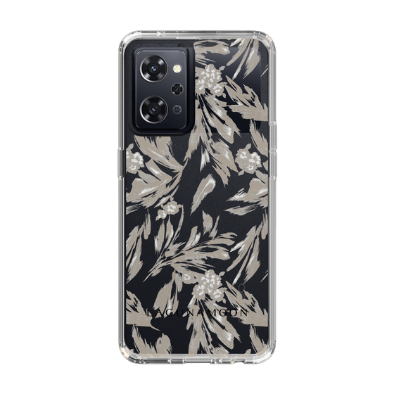 Slim Protection Case［ LAGUNAMOON - BotanicalJacquard - Clear×Beige ］