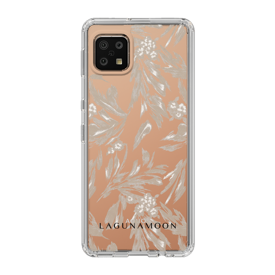 Slim Protection Case［ LAGUNAMOON - BotanicalJacquard - Clear×Beige ］