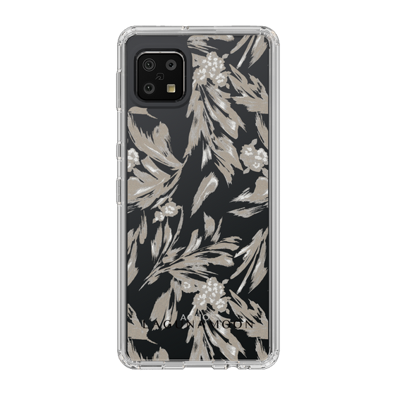 Slim Protection Case［ LAGUNAMOON - BotanicalJacquard - Clear×Beige ］